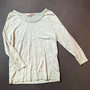 Anne Taylor Loft Mint Green Top L